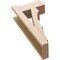 Ekena Millwork 6-in W x 12-in D x 24-in H Balboa Block Rough Cedar Woodgrain TimberThane Outlooker, Primed Tan OUTUR060X12X24BOA44RCPR - alternate 3